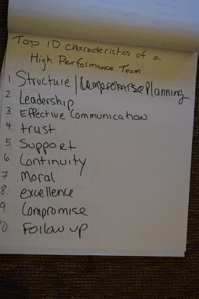 Team 3 - Top 10 Characteristics of High Performance Teams